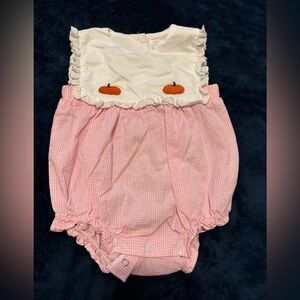 Cecil & Lou 9m pink gingham pumpkin bubble